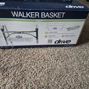 Drive Walker Basket with White Finish